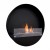 Delaware XL black Ø80 cm by ScandiFlames – a stylish wall-mounted bioethanol fireplace with a sleek black finish, offering a 7-h