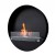 Delaware XL black Ø80 cm by ScandiFlames – a stylish wall-mounted bioethanol fireplace with a sleek black finish, offering a 7-h