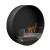 Delaware S Round Design Fireplace by ScandiFlames, a sleek Ø50 cm wall-mounted bioethanol fireplace in black.