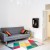 Oregon Wall-mounted Bioethanol Stove by ScandiFlames in black, featuring a sleek design with a 1-litre fuel capacity and manual 