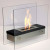 Merton Table Bio Fireplace by ScandiFlames – a stylish glass tabletop bioethanol fireplace with a 1-litre capacity and 4-hour bu