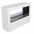 Lansing L White Freestanding Bioethanol Fireplace by ScandiFlames with a sleek modern design.