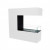 Topeka White Bioethanol Fireplace by ScandiFlames, crafted from powder-coated steel with a sleek white finish and three-sided op