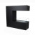 Topeka Black 3-Sided Bio Fireplace by ScandiFlames, a sleek freestanding bioethanol fireplace with a modern steel design and thr