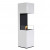 ScandiFlames Open 3-Sided Bio Fireplace in White – a modern freestanding bioethanol fireplace with a sleek three-sided open desi
