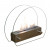 ScandiFlames Circular Table Bio Fireplace in steel with a stylish glass frame for tabletop use.
