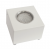 Cube Tabletop Bio Fireplace - White by ScandiFlames, a compact and stylish bioethanol fireplace with a sleek white finish.
