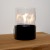 Kennington Round Tabletop Bioethanol Fireplace - Black with a sleek, modern design and clean-burning flame.