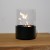 Kennington Round Tabletop Bioethanol Fireplace - Black with a sleek, modern design and clean-burning flame.