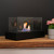 Lambeth Tabletop Bioethanol Fireplace by ScandiFlames in black, featuring a sleek design with a 35.5 cm length and manual operat