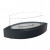 ScandiFlames Oval Shaped Table Bio Fireplace – a sleek black tabletop bioethanol fireplace with a 51 cm length and 3-hour burn t