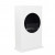 ScandiFlames White Bioethanol Fireplace with Round Cutout – Floor-standing, modern design, 1.2-litre capacity, 6-hour burn time.