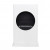 ScandiFlames White Bioethanol Fireplace with Round Cutout – Floor-standing, modern design, 1.2-litre capacity, 6-hour burn time.