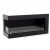 ScandiFlames Corner Fireplace 85 cm - Left - sleek black built-in bioethanol fireplace with manual control and 7-hour burn time.