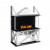 Planika Stone Core bioethanol fireplace – modern, black, automatic, and floor-standing with a 13.4L capacity.