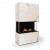 Planika Stone Daze/Laurent bioethanol fireplace, a stylish and modern floor-standing heating solution with automatic control.