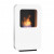 Safretti Curva XL - White bioethanol fireplace, a modern floor-standing design with a sleek finish and clean-burning flame.