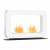 Safretti Curva DT - White bioethanol fireplace, a modern freestanding heating solution with a sleek design and 6-8 hours burn ti