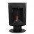 Trenton Bioethanol Stove on Stand by ScandiFlames in black finish, featuring a modern design and efficient heating.