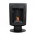 Trenton Bioethanol Stove on Stand by ScandiFlames in black finish, featuring a modern design and efficient heating.