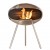 Cocoon Terra Polished Steel Bioethanol Fireplace with Steel Legs - Elegant and modern floor-standing design.