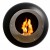 Cocoon Vellum Matte Black wall-mounted bioethanol fireplace with sleek modern design and 3 kW heat output.