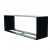 Foco Two 1400 Double bioethanol fireplace – a sleek built-in see-through model with a black finish, 140 cm length, and 8-litre c