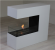 Topeka White Bioethanol Fireplace by ScandiFlames, crafted from powder-coated steel with a sleek white finish and three-sided op