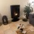 Trenton Bioethanol Stove on Stand by ScandiFlames in black finish, featuring a modern design and efficient heating.
