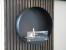 Delaware Black Round Wall Mounted Biofireplace by ScandiFlames - A modern, space-saving bioethanol fireplace with a sleek black