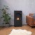 Jackson Bioethanol Stove by ScandiFlames in a sleek square design with black finish.