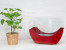 Cradle Table Bio Fireplace - Red by ScandiFlames, a compact and stylish tabletop bioethanol fireplace with a 5-hour burn time.