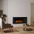 Holbury 1600 Grey Marble Electric Fireplace by British Fires, featuring a sleek grey marble finish and remote control operation.