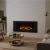 Holbury 1600 Grey Marble Electric Fireplace by British Fires, featuring a sleek grey marble finish and remote control operation.