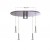 Cocoon Aeris Matte Black with Black Rod – a ceiling-mounted bioethanol fireplace with a sleek matte black finish and modern desi