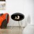 Cocoon Terra Matte Black with Steel Legs – Modern Floor-standing Bioethanol Fireplace