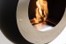 Cocoon Vellum Matte Black wall-mounted bioethanol fireplace with sleek modern design and 3 kW heat output.