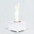 Cube Tabletop Bio Fireplace - White by ScandiFlames, a compact and stylish bioethanol fireplace with a sleek white finish.