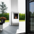 Safretti Cubico XL bioethanol fireplace in brushed stainless steel, a modern floor-standing heating solution.