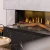 Vista 130 I - 1-Sided Built-in Electric Fireplace by Dimplex in a sleek black finish, featuring remote control and a 2 kW heat o