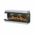 Vista 130 I - 1-Sided Built-in Electric Fireplace by Dimplex in a sleek black finish, featuring remote control and a 2 kW heat o