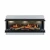 Vista 130 I - 1-Sided Built-in Electric Fireplace by Dimplex in a sleek black finish, featuring remote control and a 2 kW heat o