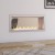 Icon Slimline Firebox FBDS1100 Steel – a built-in see-through bioethanol fireplace with a stainless steel finish, 110 cm length,
