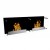 Double Nevada Biofireplace by ScandiFlames – a stylish black wall-mounted bioethanol fireplace with a 120 cm length and manual c