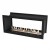 Icon Slimline Firebox SFBDS1350 by Icon Fires, a sleek built-in see-through bioethanol fireplace with a black finish and 9-hour