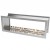 Icon Slimline Firebox FBDS1650 Steel – a premium built-in see-through bioethanol fireplace with a stainless steel finish, manual