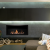 Icon Fires Slimline Firebox SFB1650 - Black, a sleek built-in bioethanol fireplace with manual control, 9.8 kW heat output, and