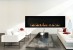 Icon Fires Slimline Firebox SFB1650 - Black, a sleek built-in bioethanol fireplace with manual control, 9.8 kW heat output, and