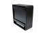 ScandiFlames Square Bioethanol Fireplace with Round Edges in Black - Wall-mounted, manual control, and 6-hour burn time.