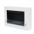 Nebraska White Wall-Mounted Biofireplace by ScandiFlames, a sleek and modern bioethanol fireplace with a white finish.